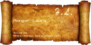 Henger Laura névjegykártya